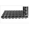 Såbakke Quickpot QPD 40/5R 7 <h3>Såbakke Quickpot QPD 40/5R</h3> Perfekt til f.eks. forspiring. Bakkerne er lavet af 100% genbrugt plastik. Disse stærke bakker kan holde i mere end 10 år ved normalt brug, hvilket gør dem ekstrem økonomiske. I denne såbakke kan du få plads til 40 småplanter og egner sig særlig godt til f.eks. forspiring af salat osv. Hvis du gerne vil sikre en ensartet fremspiring og en god rodudvikling er det en god ide at bruge underbakkerne, der passer til disse bakker. Såbakke Quickpot QPD 40/5R