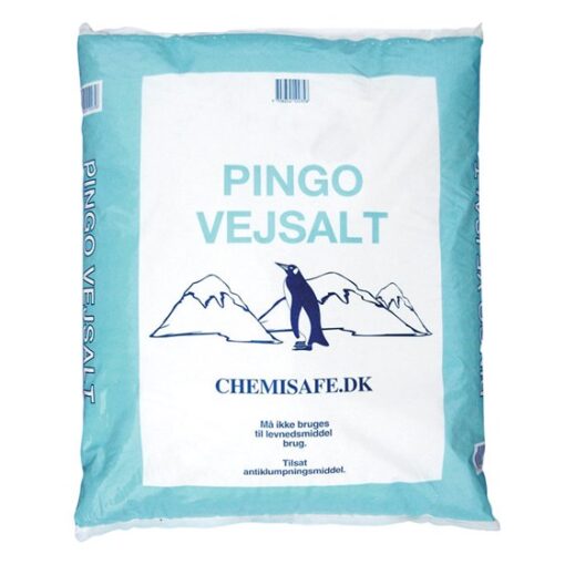 Pingo Vejsalt hel palle i 15kg sække.