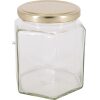 20 stk. 6-kant glas 250g m/gyldne låg