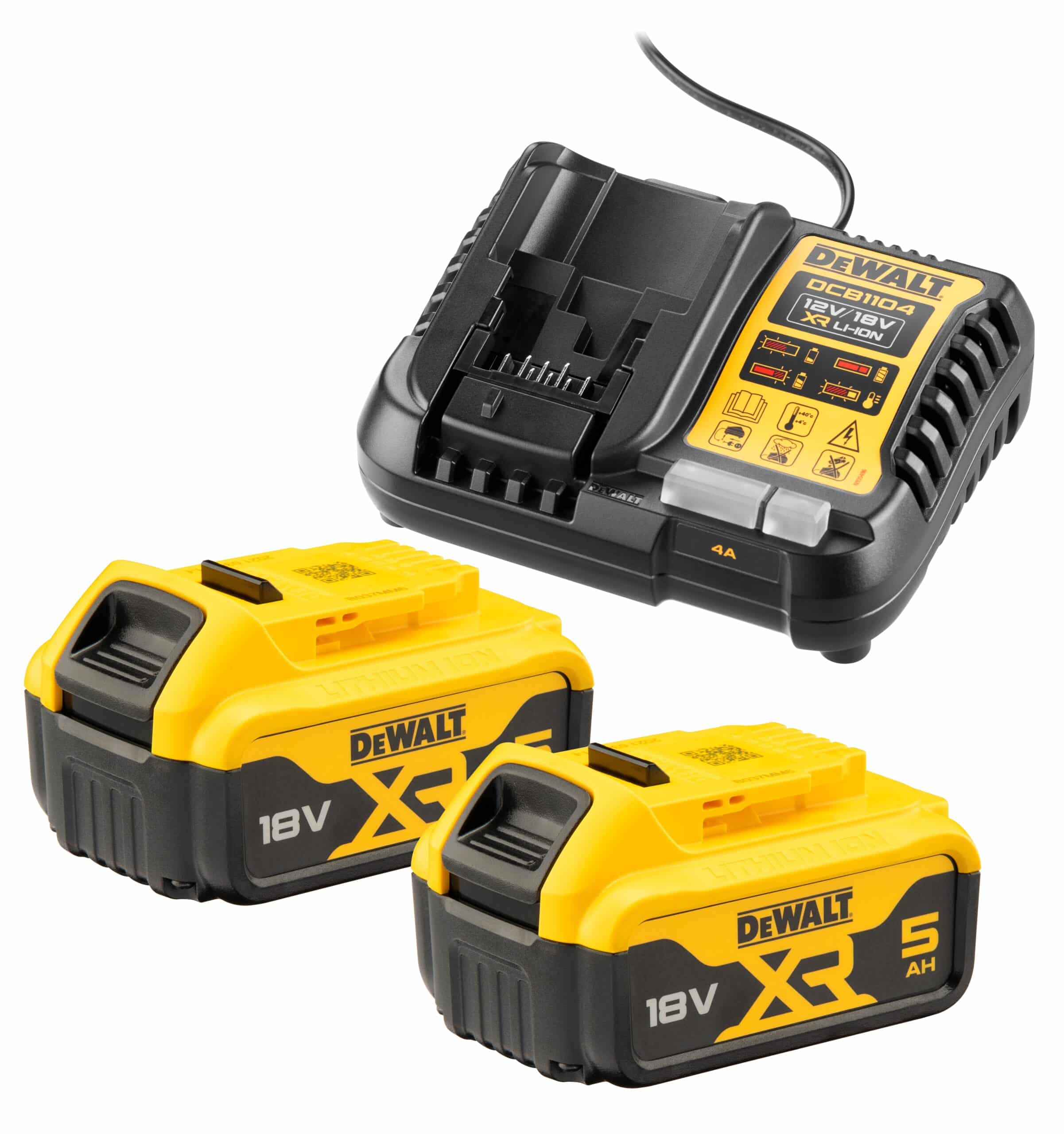 18V XR BATTERI-SÆT, 2X5AH + LADER