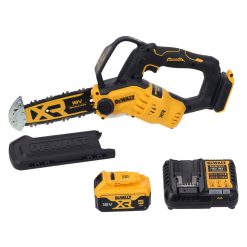 DW 18V Beskæringssav - 1 X 5AH 41 <h3 data-start="66" data-end="156">DW 18V Beskæringssav - 1 X 5AH</h3> <p data-start="66" data-end="156"><strong data-start="66" data-end="156">DEWALT DCMPS520P1-QW 18V XR grensav med 5,0Ah batteri – kompakt kraft og klar til brug</strong></p> <p data-start="158" data-end="409">DEWALT DCMPS520P1-QW er en kompakt og kraftfuld grensav, der leveres komplet med et 5,0Ah batteri og lader – klar til brug direkte fra kassen. Den er ideel til effektiv beskæring af grene i haven, særligt hvor pladsen er trang, og præcision er vigtig.</p> <p data-start="411" data-end="647">Med en sværdlængde på 20 cm er saven perfekt til præcisionsarbejde i buske, træer og tæt bevoksning. Det kompakte design gør den nem at manøvrere, mens det ergonomiske tohåndsgreb sikrer optimal kontrol og øget sikkerhed under arbejdet.</p> <p data-start="649" data-end="908">Den kraftige kulløse motor leverer høj ydeevne, længere driftstid og øget levetid, hvilket gør maskinen til et driftssikkert valg for både private og professionelle brugere. Samtidig sørger den automatiske kædesmøring for jævn drift og mindre vedligeholdelse.</p> <p data-start="910" data-end="1072">Den integrerede metalspids (bumper spike) giver ekstra stabilitet under savning, og det smarte system til kædestramning med boltlås gør justering hurtigt og nemt.</p> <p data-start="1074" data-end="1179">Det medfølgende 5,0Ah batteri sikrer god driftstid, så du kan arbejde effektivt uden hyppige afbrydelser.</p> DW 18V Beskæringssav - 1 X 5AH