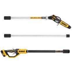 18V XR KÆDESAV M/FORLÆNGER 1X5AH 37 <h3 data-start="66" data-end="163">18V XR KÆDESAV M/FORLÆNGER 1X5AH</h3> <p data-start="66" data-end="163"><strong data-start="66" data-end="163">DEWALT DCMPS567P1-QW 18V XR kædesav med forlængerskaft – maksimal rækkevidde og klar til brug</strong></p> <p data-start="165" data-end="382">DEWALT DCMPS567P1-QW er en kraftfuld og fleksibel stangkædesav, der gør det nemt at beskære grene i højden – uden brug af stige. Den leveres komplet med et 5,0Ah batteri og lader, så du kan komme i gang med det samme.</p> <p data-start="384" data-end="678">Med et forlængerskaft på op til ca. 3 meter og en rækkevidde på op til omkring 4–4,5 meter (afhængigt af bruger), får du optimal adgang til højtliggende grene. Det vinklede savhoved giver bedre kontrol og præcision ved arbejde over hovedhøjde, hvilket gør arbejdet både lettere og mere sikkert.</p> <p data-start="680" data-end="882">Den effektive kulløse motor sikrer høj ydeevne, længere driftstid og øget levetid. Samtidig sørger den automatiske kædesmøring for jævn drift og reduceret vedligeholdelse, så du kan fokusere på opgaven.</p> <p data-start="884" data-end="1026">Det lette og robuste aluminiumskaft samt den velafbalancerede konstruktion gør maskinen behagelig at arbejde med – selv ved længere tids brug.</p> 18V XR KÆDESAV M/FORLÆNGER 1X5AH
